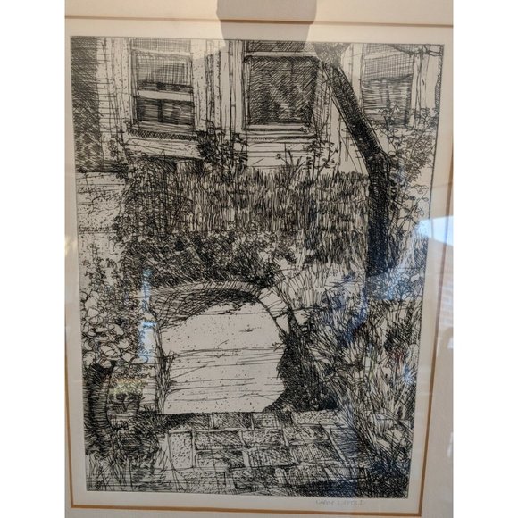 San Francisco Larry Lippold Etching of Polk St House U of I & SF Art Institute - Picture 2 of 9